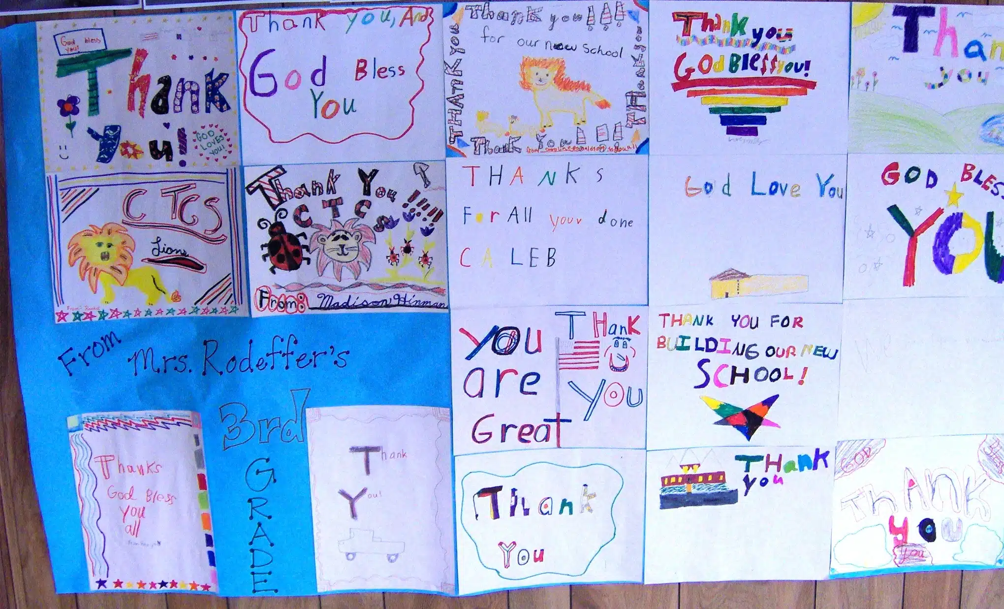 Thank You cards church design