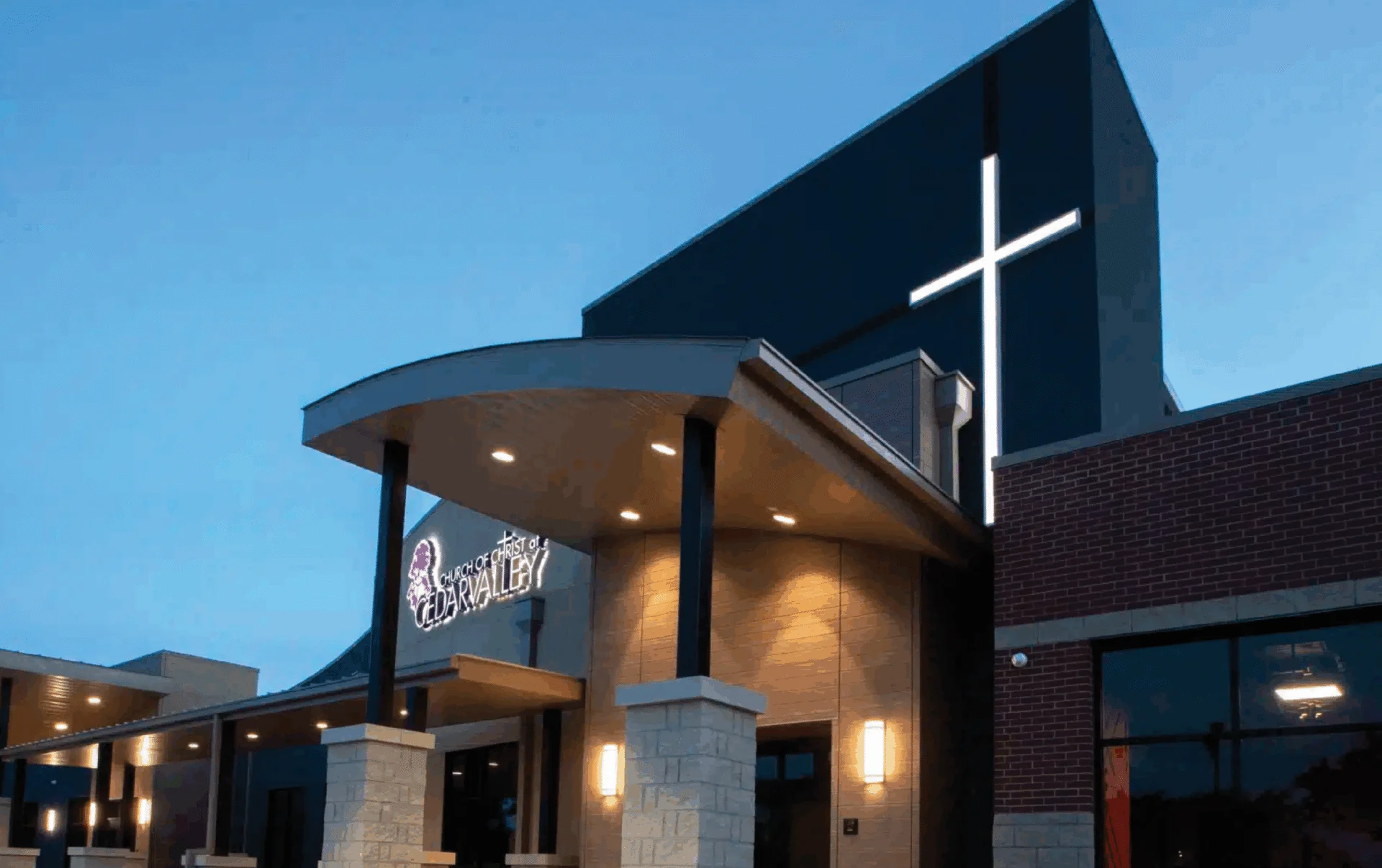 coc night time view church architect