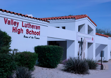 Valley Lutheran High School exterior church building church architect