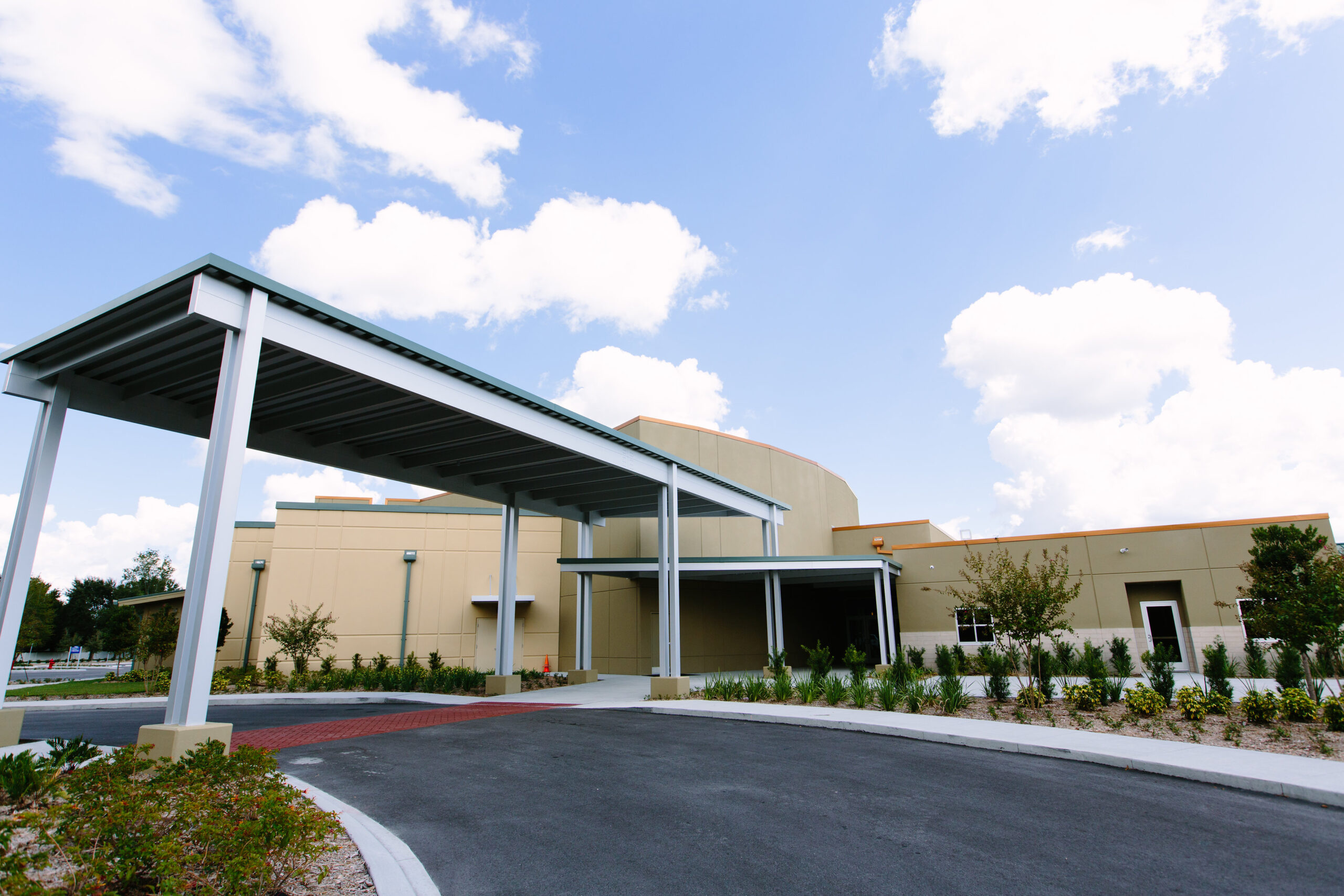 West Orlando Baptist Church exterior close-up church architect