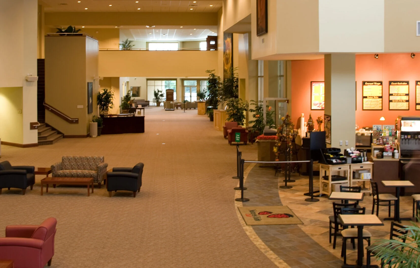 Northland cafe lobby church architect