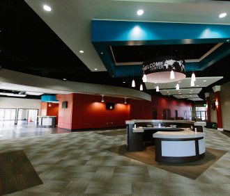 WOBC lobby church building church architect