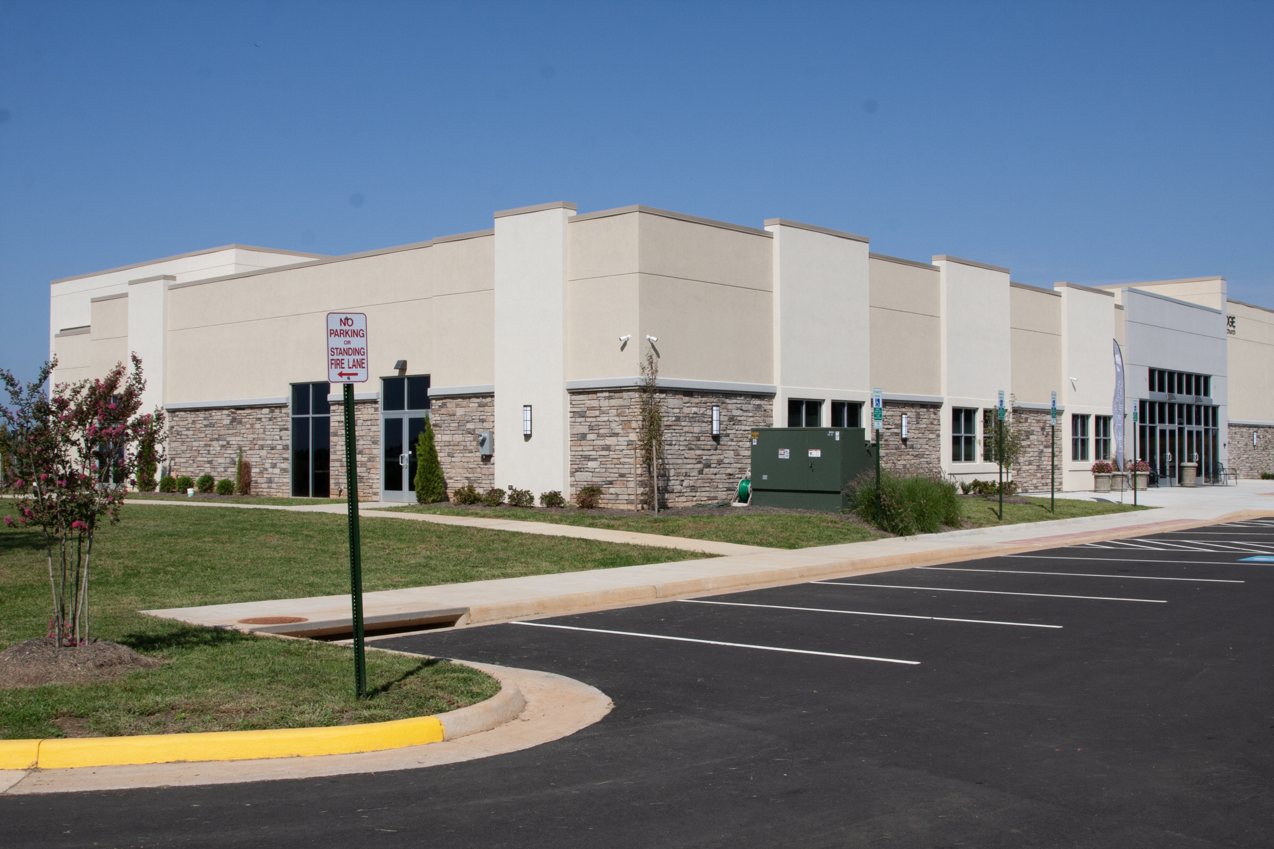 The Bridge parking sign church architect