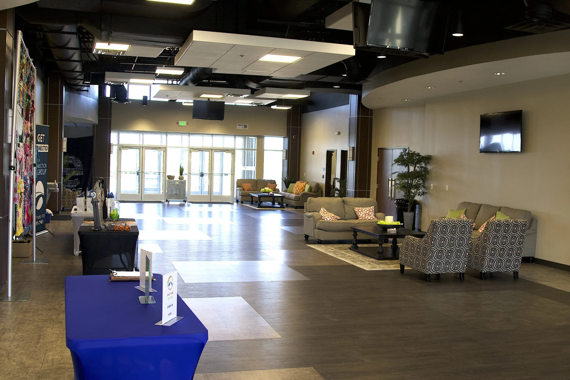 The Bridge lobby church architect