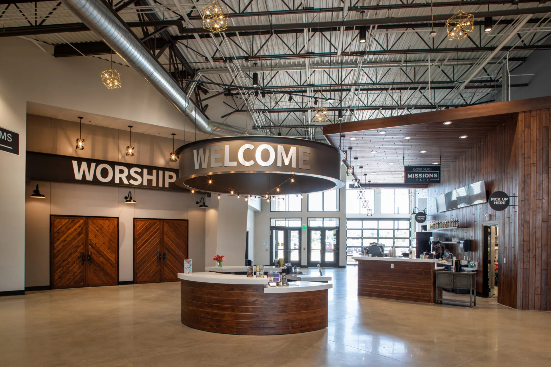 RadiantChurch worship lobby church building