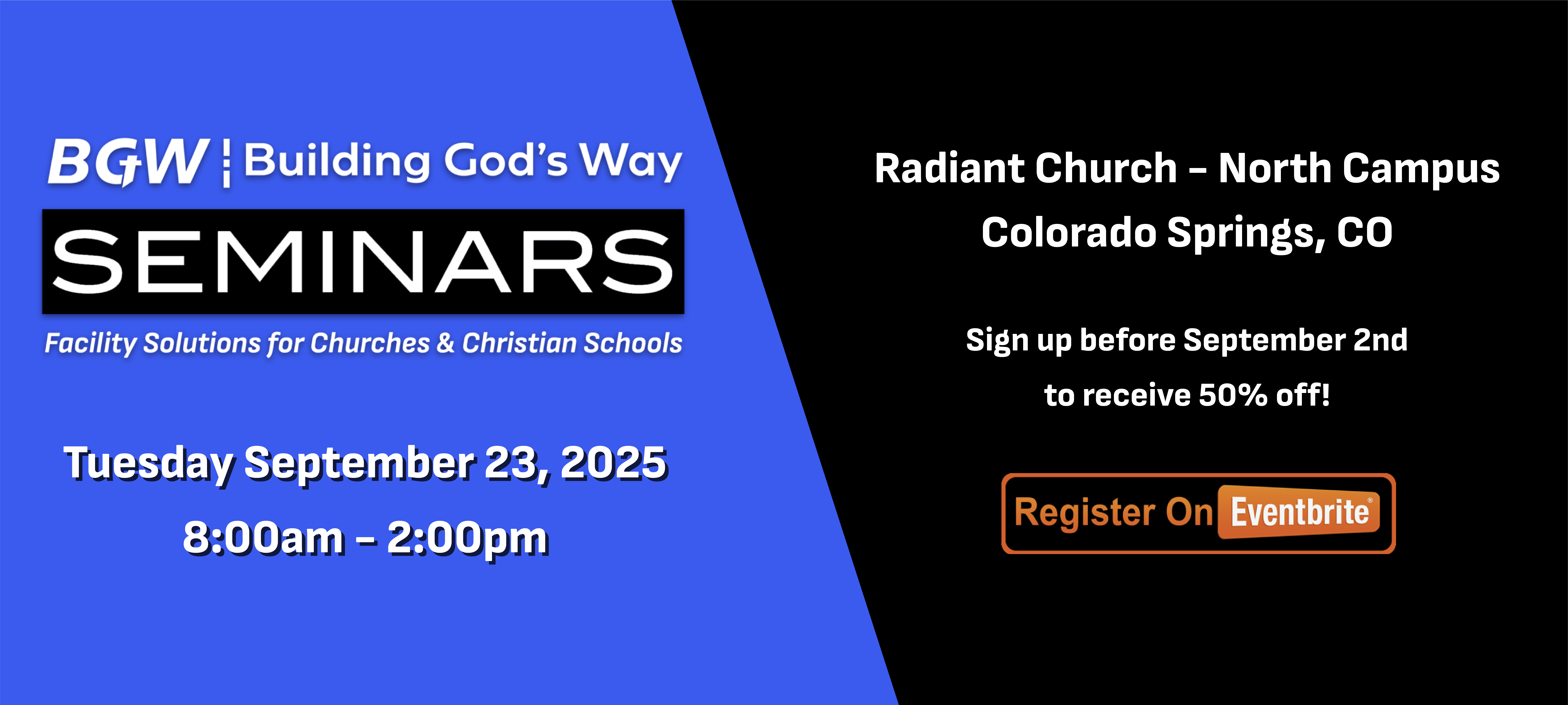 seminar footer Colorado Springs, CO eventbrite button