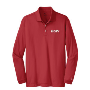 Nike Tall Long Sleeve Dri-FIT Stretch Tech Polo - Red