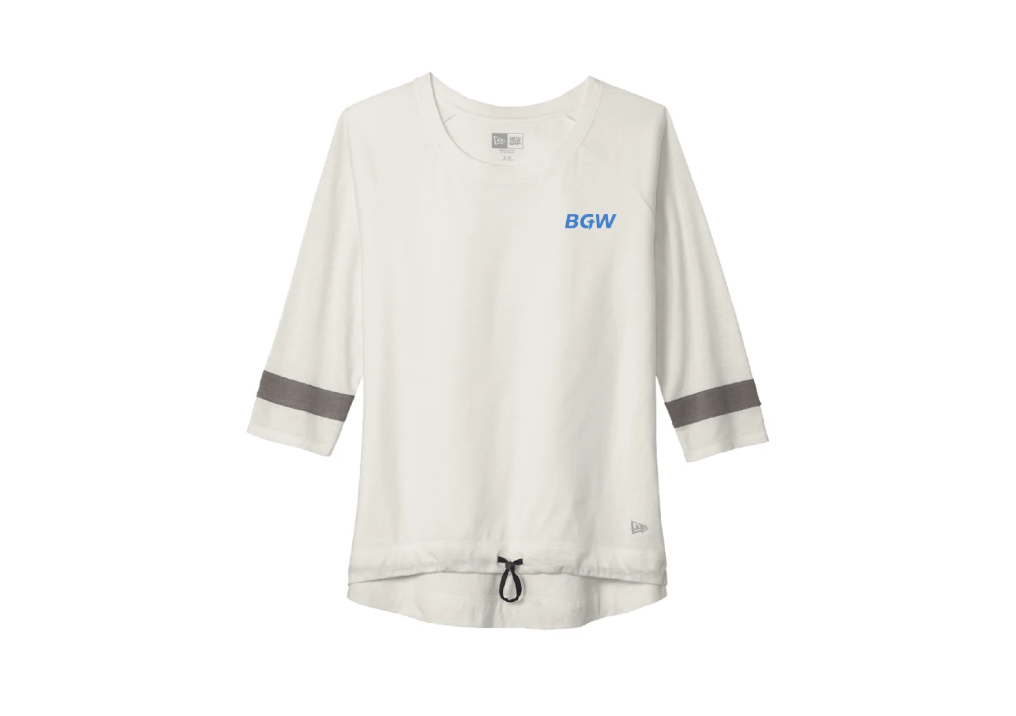 New Era Womens Tri-Blend 3-4 - Sleeve Tee - White Front New Era Tri-Blend 3/4 Sleeve Tee