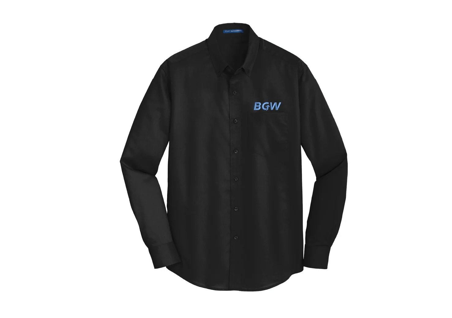 Port Authority Men's SuperPro Twill Shirt - Black