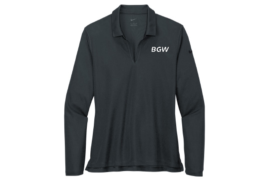 Nike Women'S Dri-Fit Micro Pique 2.0 Long Sleeve Polo - Anthracite Nike Women's Dri-FIT Micro Pique 2.0 Long Sleeve Polo - Anthracite