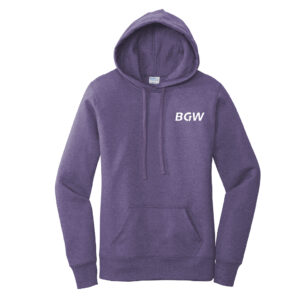 Port & Co women's core fleece pullover hooded sweatshirt - heather purple