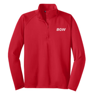 Sport-Tek tall sport-wick stretch 1-4 zip pullover - true red