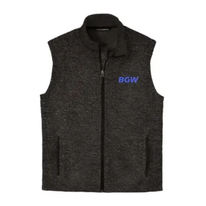 Port Authority Sweater Fleece Vest - Black Heather