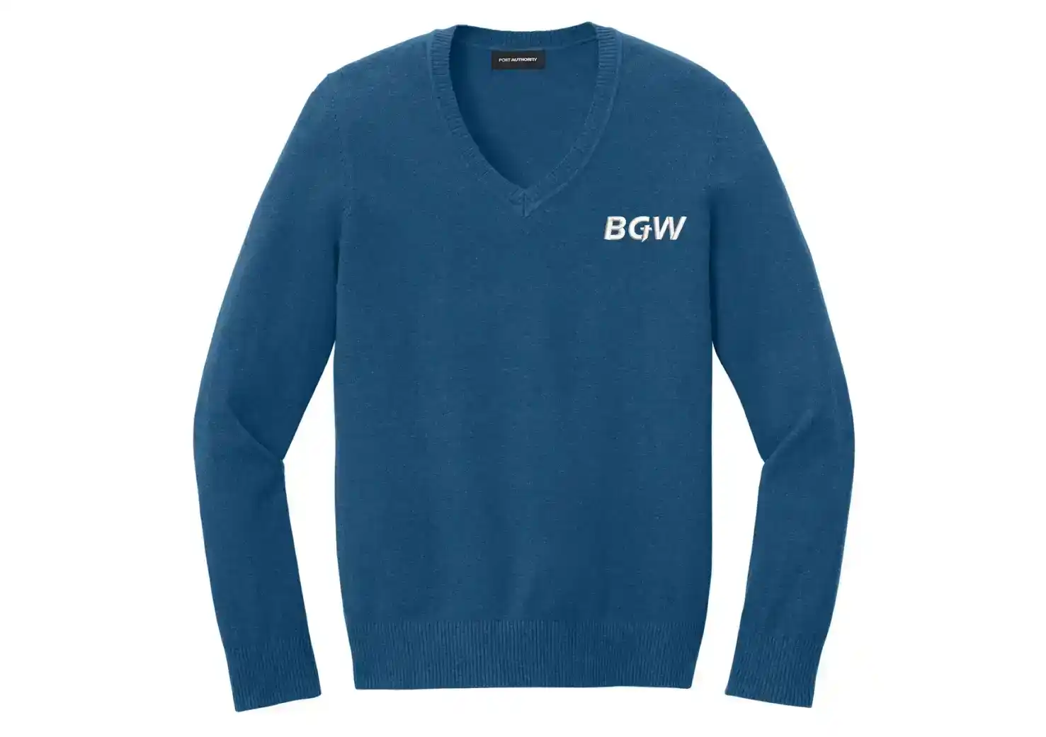 Port Authority Women's Easy Care V-Neck Sweater - aegean blue heather