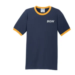 Next Level Apparel® Women’s Tri-Blend Tee Port & Co Core Cotton Ringer Tee - Navy- Gold