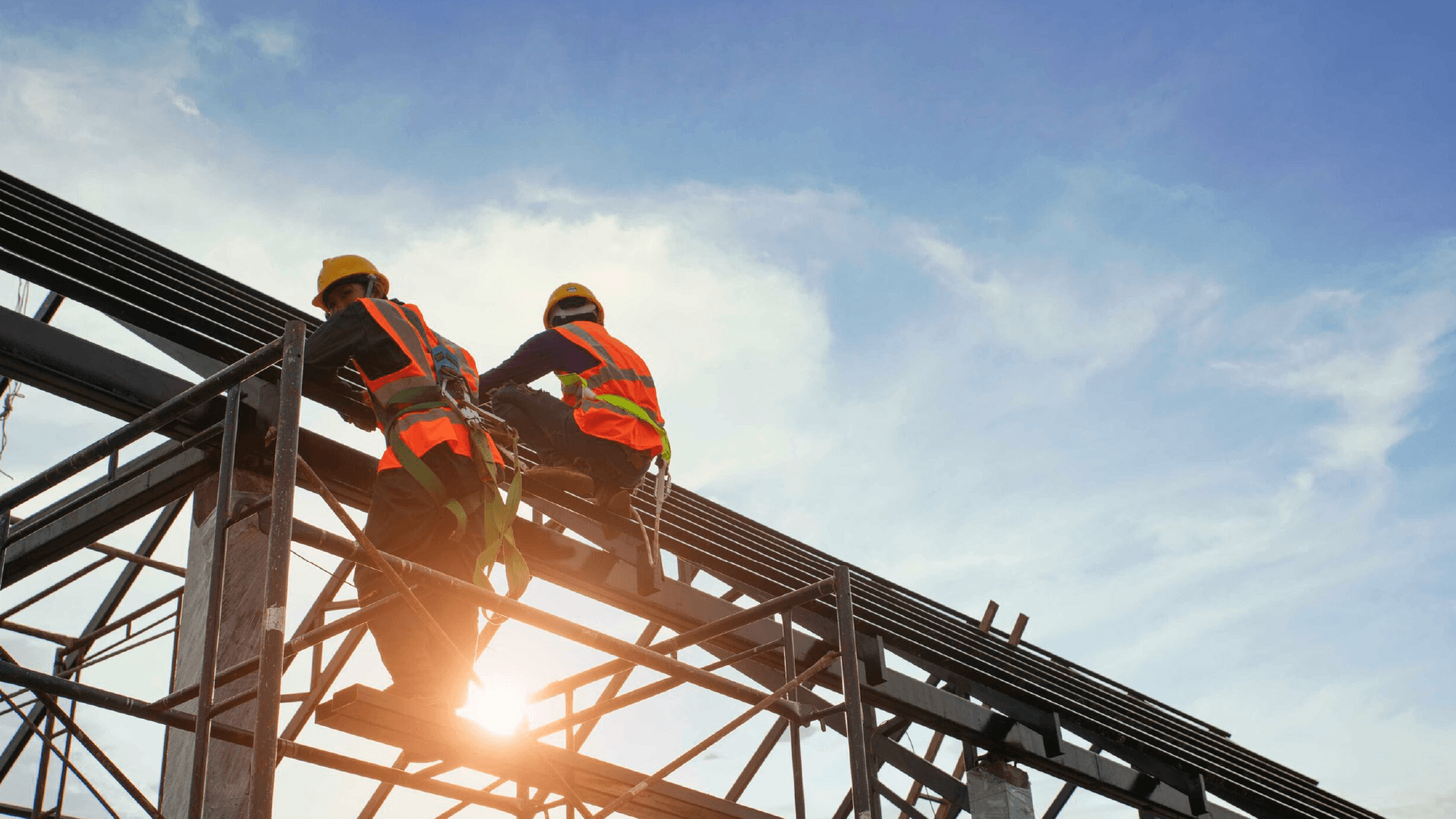 Construction background church builder