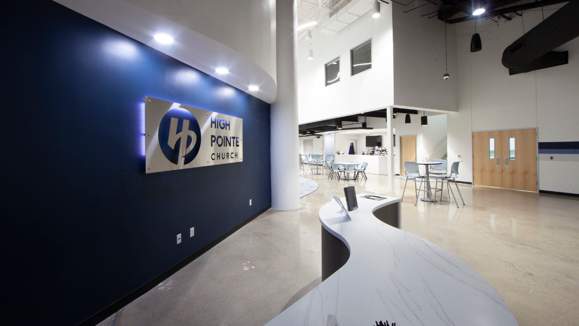 High Pointe lobby church building