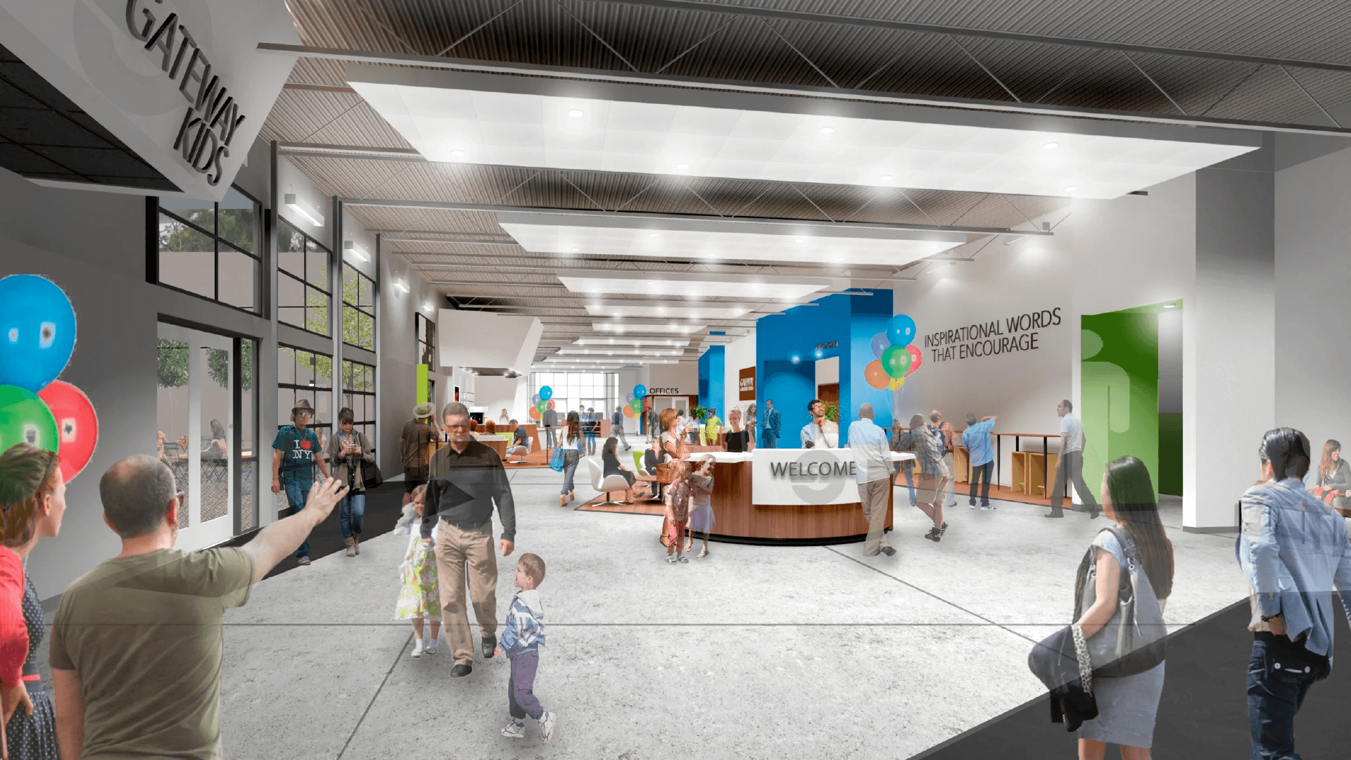 Lobby Interior church design