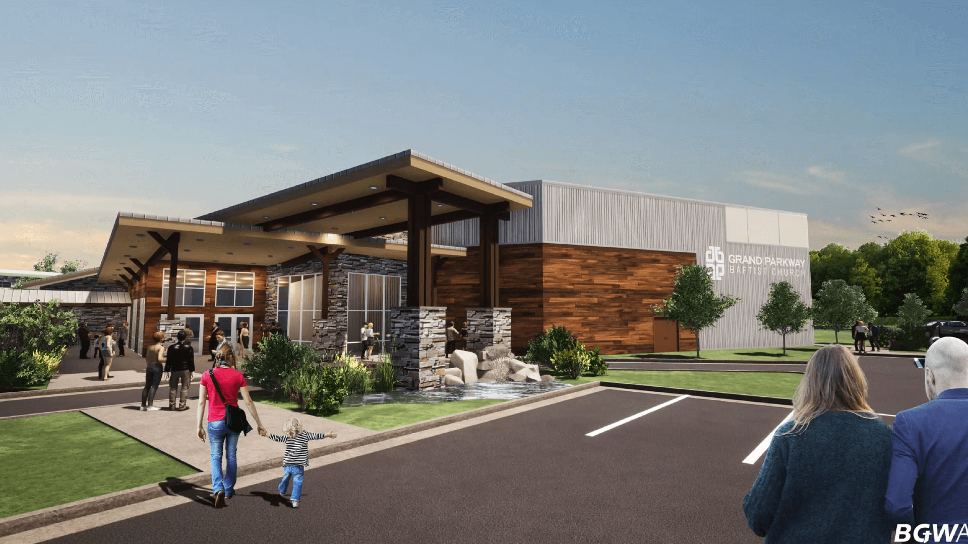 Rendering church building