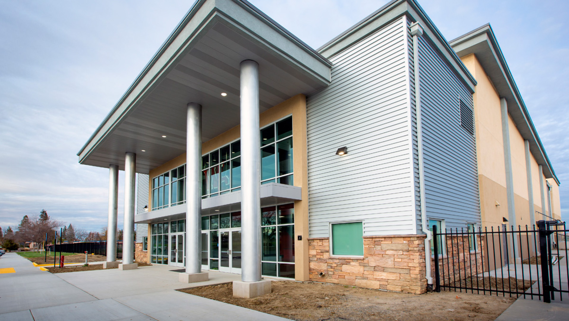 Woodland Church right side exterior church building