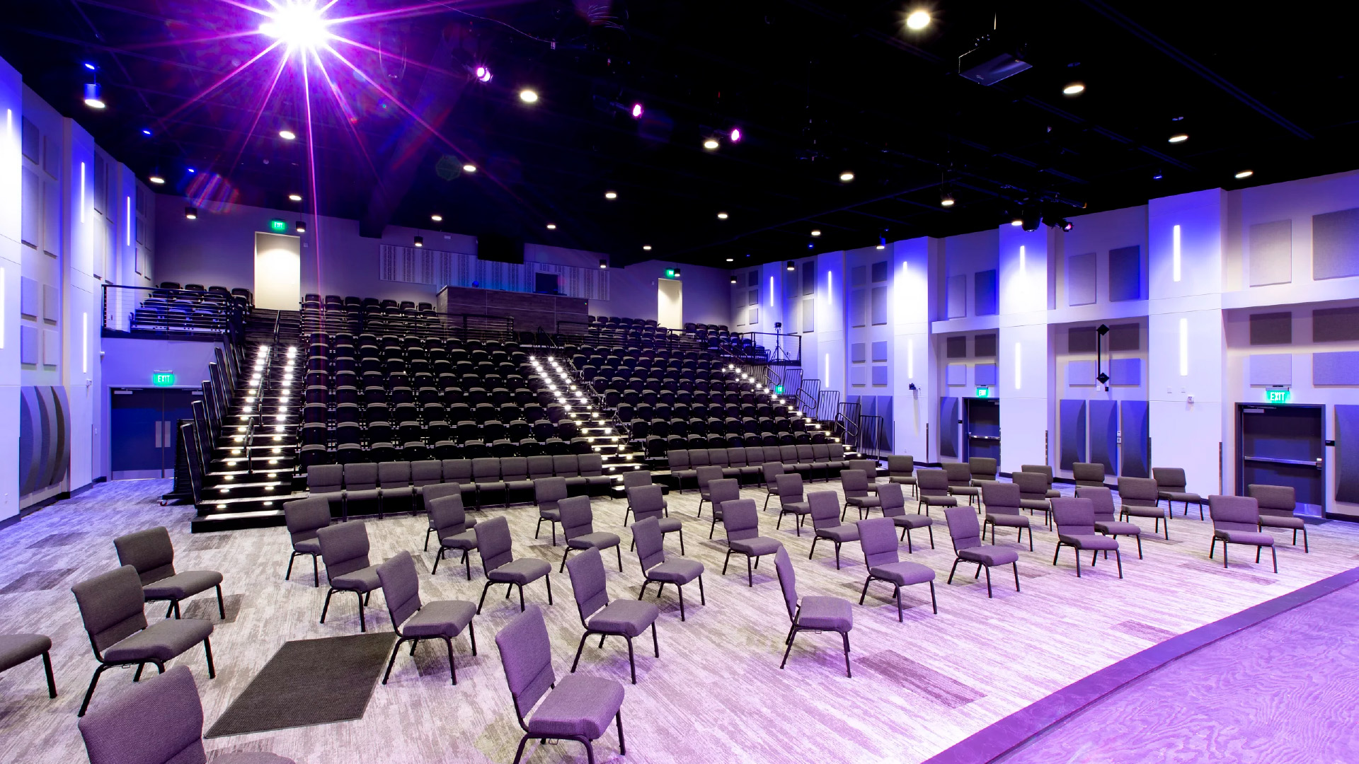 Woodland Church seat theatre church building