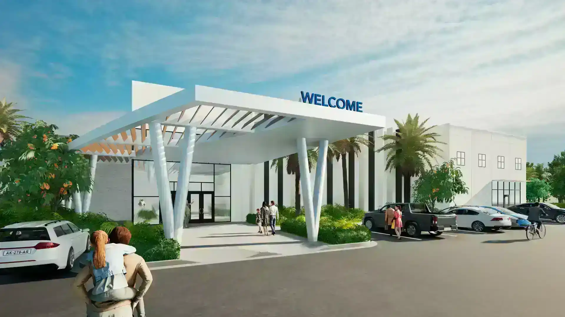 Calvary Christian Academy welcome front church building