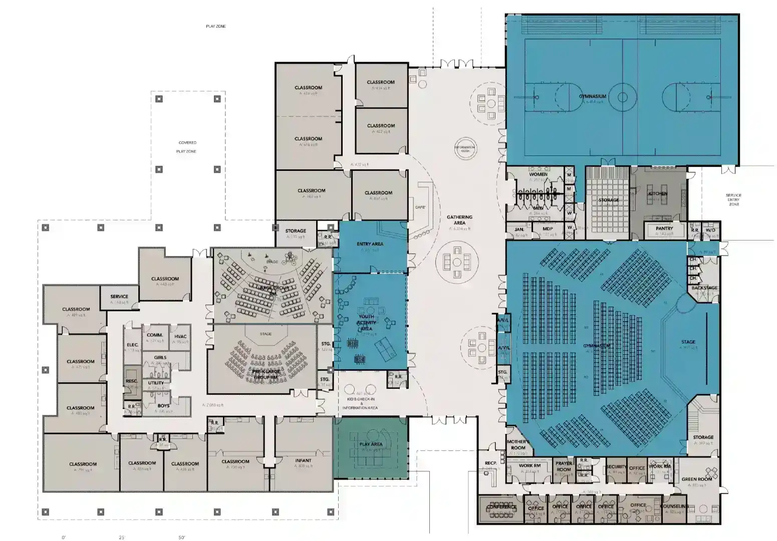 Floor Plan church design