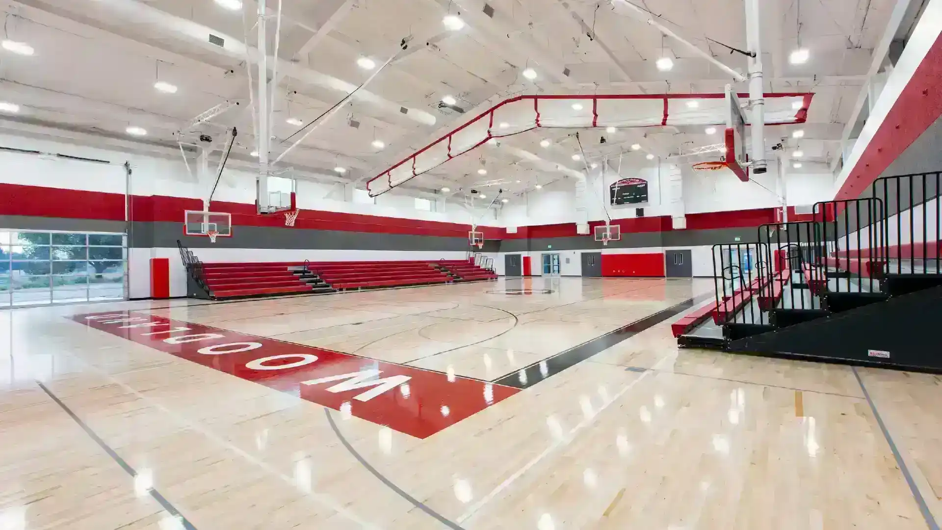 Woodland Christian Church side gym view church building