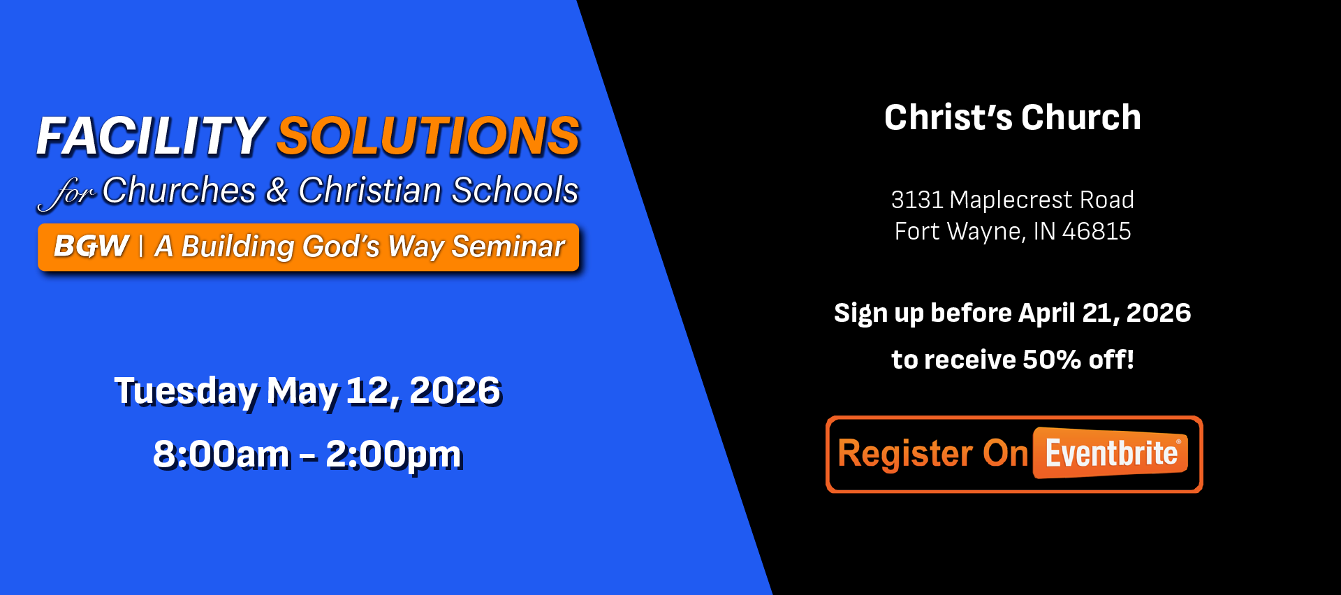 Seminar Footer - IN church architect