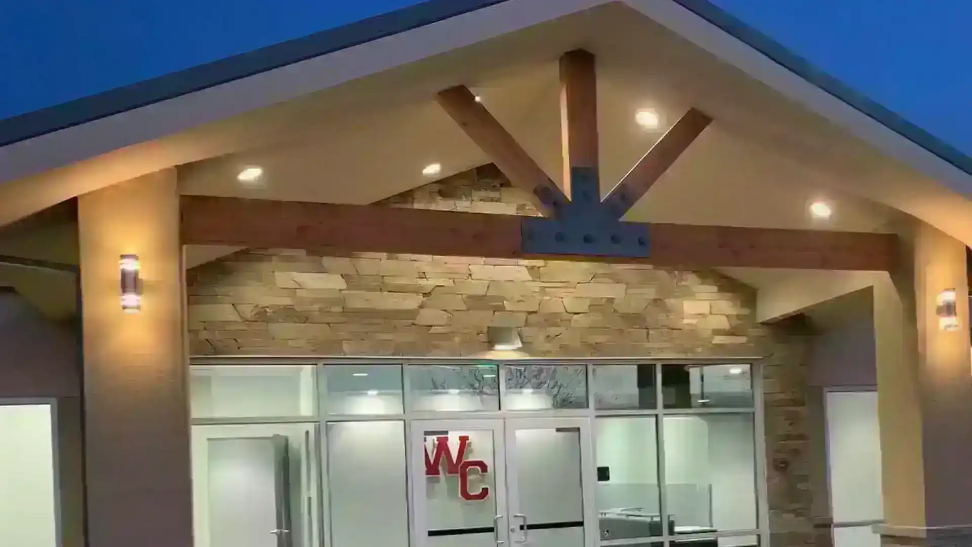 Woodland Christian Pre-School front exterior church building