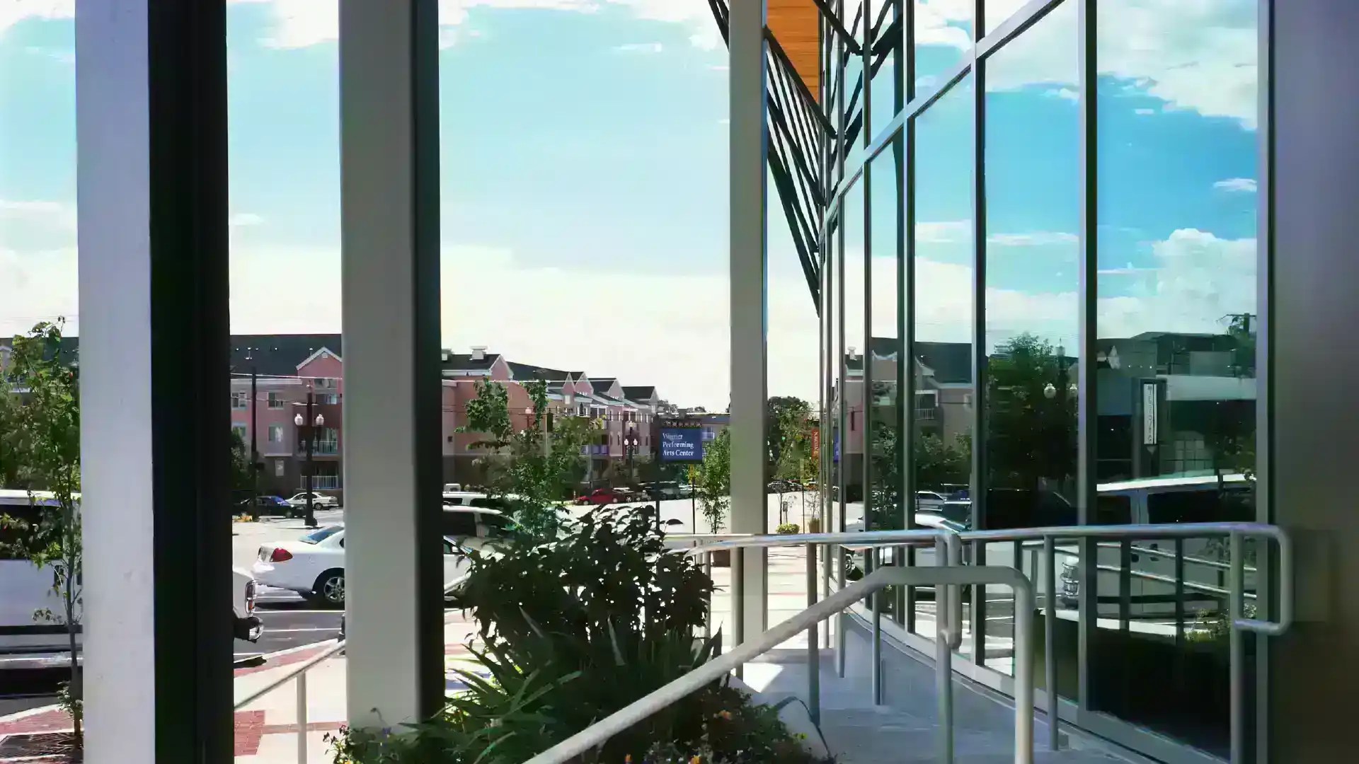 Rose Wagner Performing Arts side glass church building