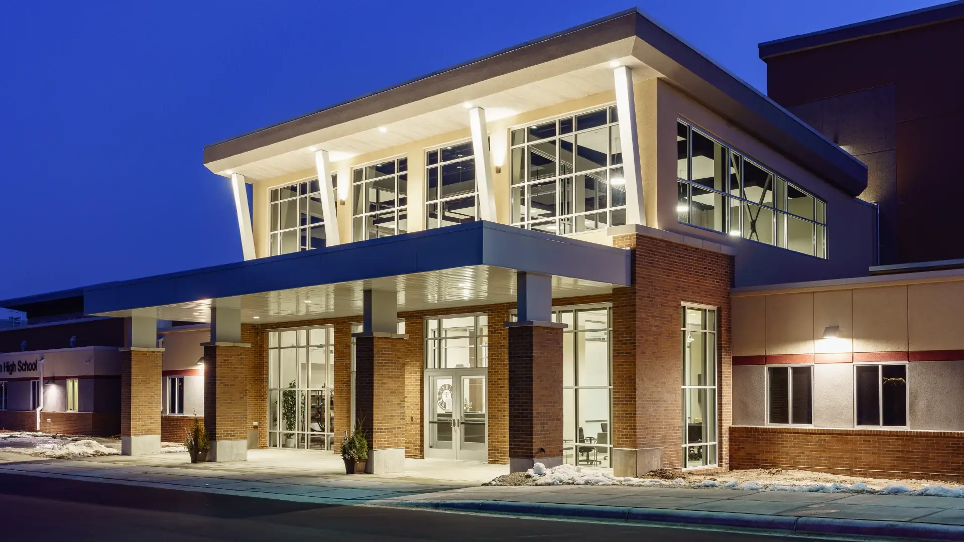 Southwest Christian High School performing arts theater header church building