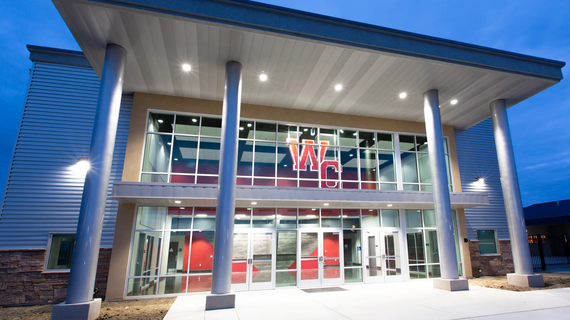 Woodland Christian School header church building