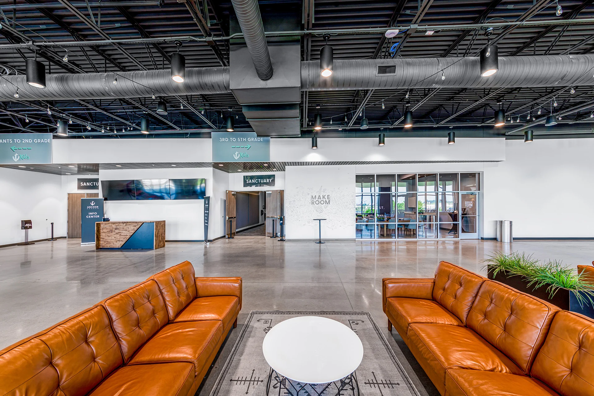 Anchor Church lobby church building church architect