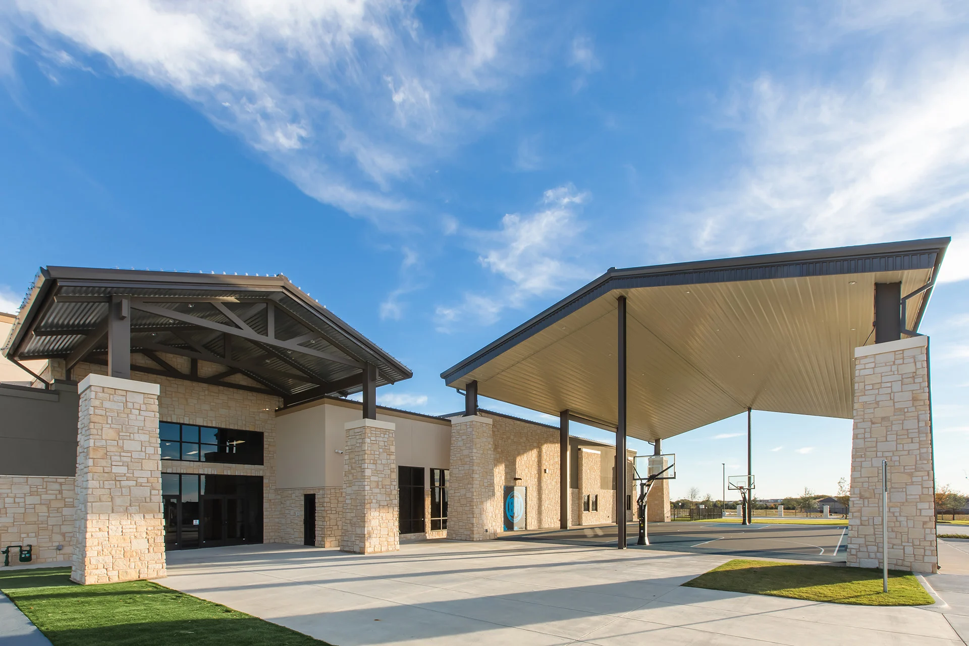 Brookhaven Church Outdoor Basketball Court church building church architect