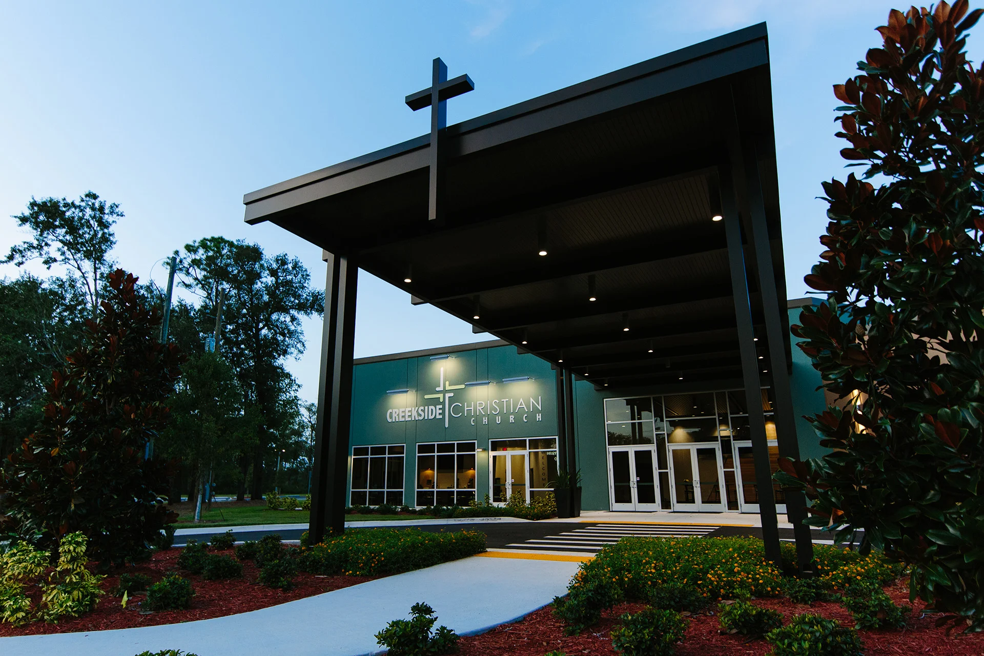 Creekside Church exterior church building church architect