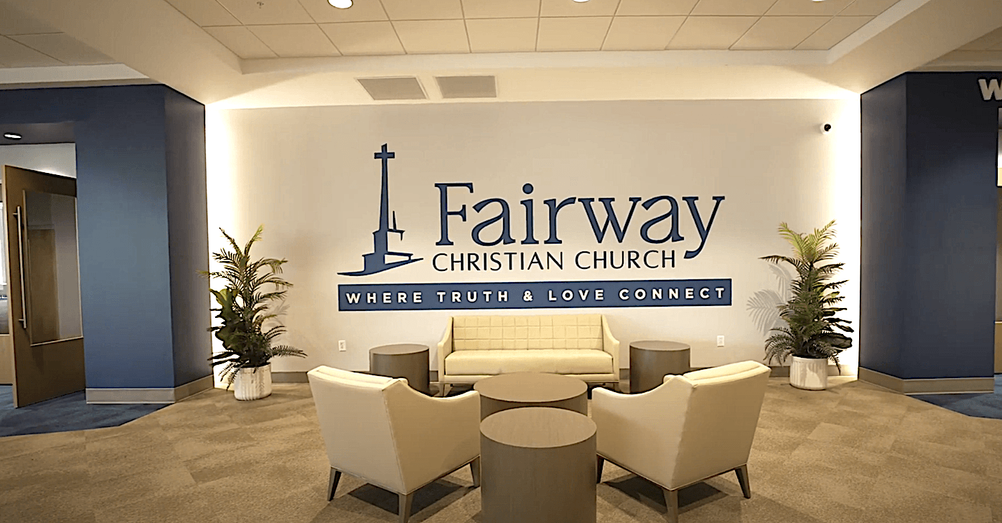 Fairway Christian Church Lobby new church building church architect