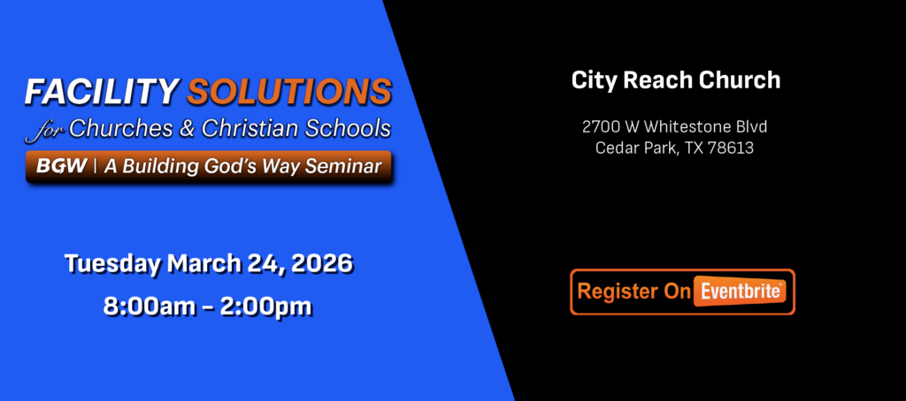 Footer TX seminar church architect