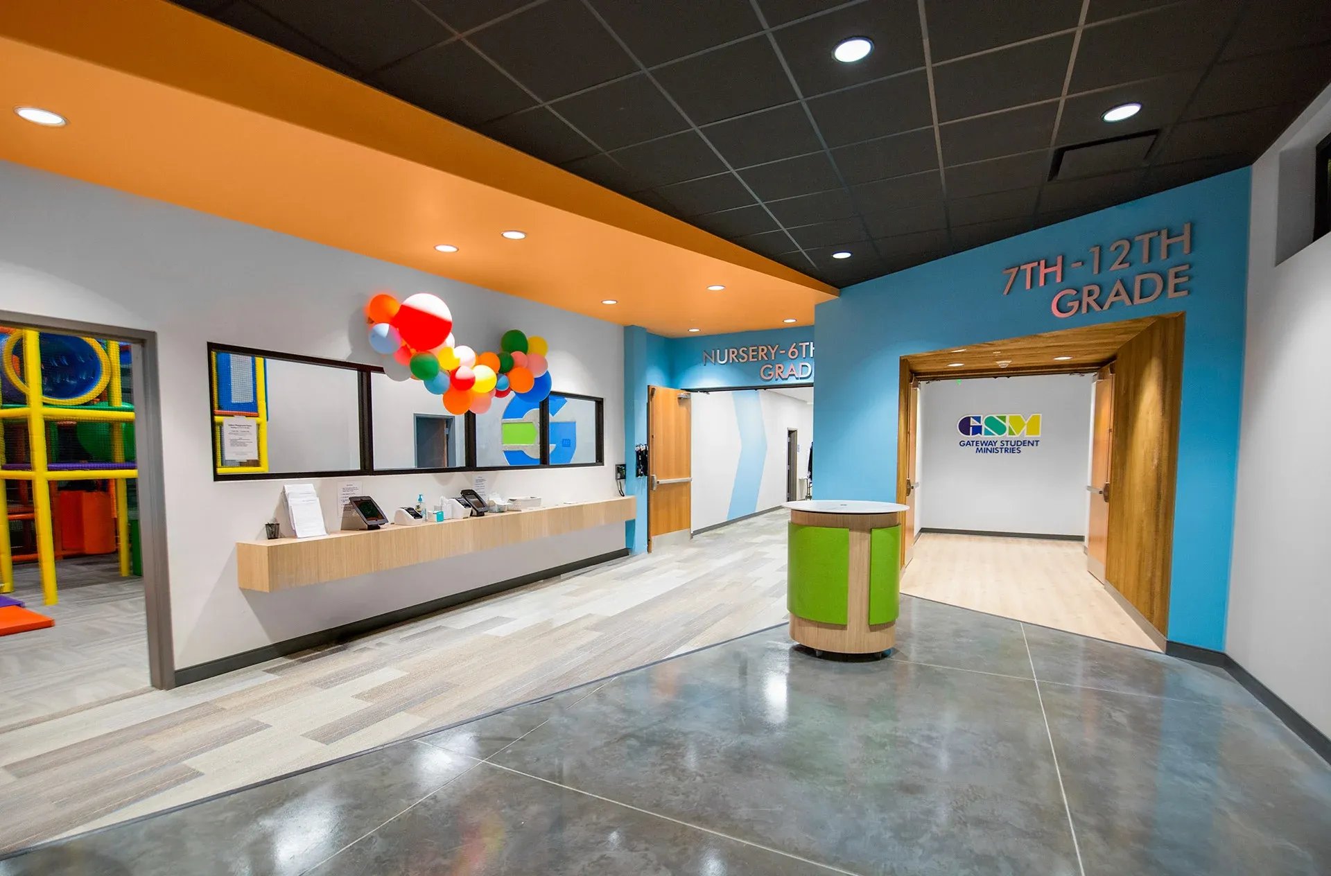 Gateway Church kids area church building church architect