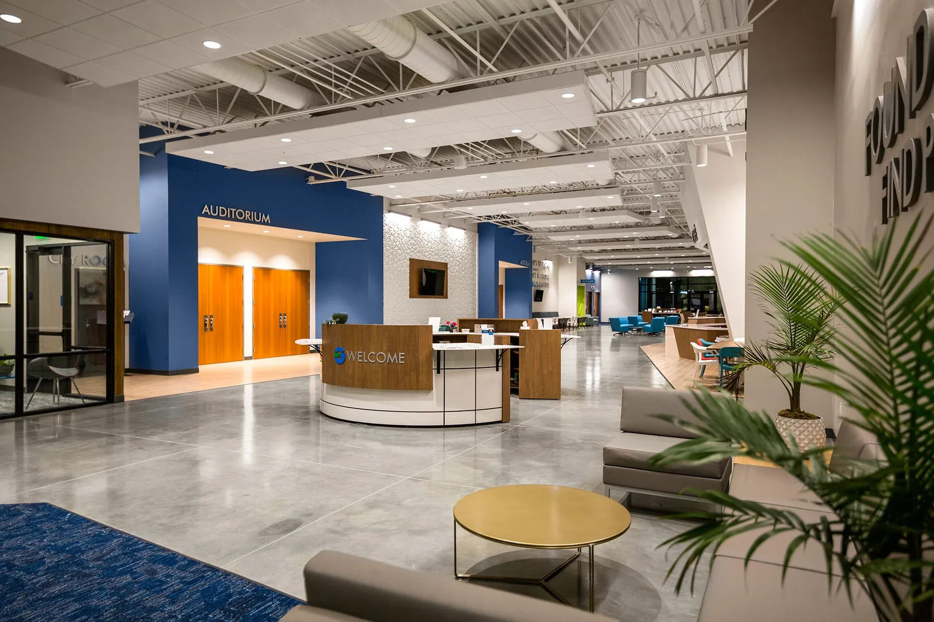 Gateway Church lobby church building church architect