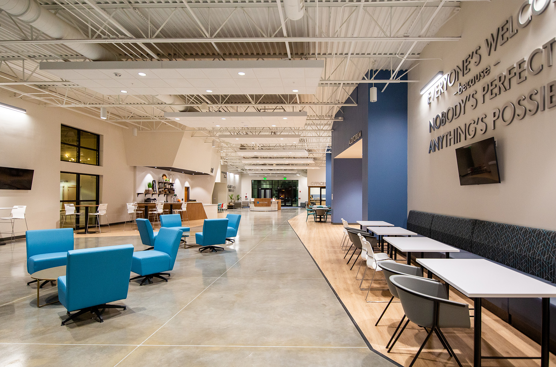 Gateway Church lobby church building church architect