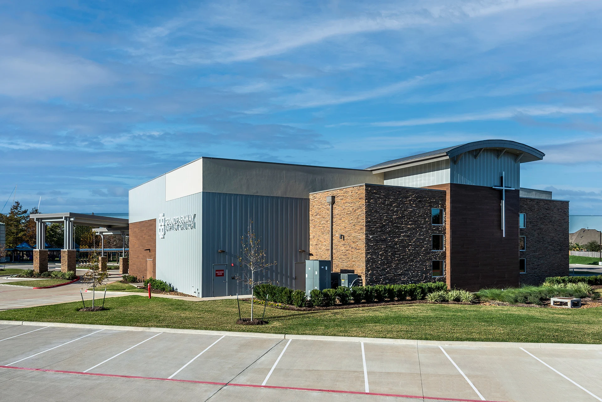 Grand Parkway exterior church building church architect