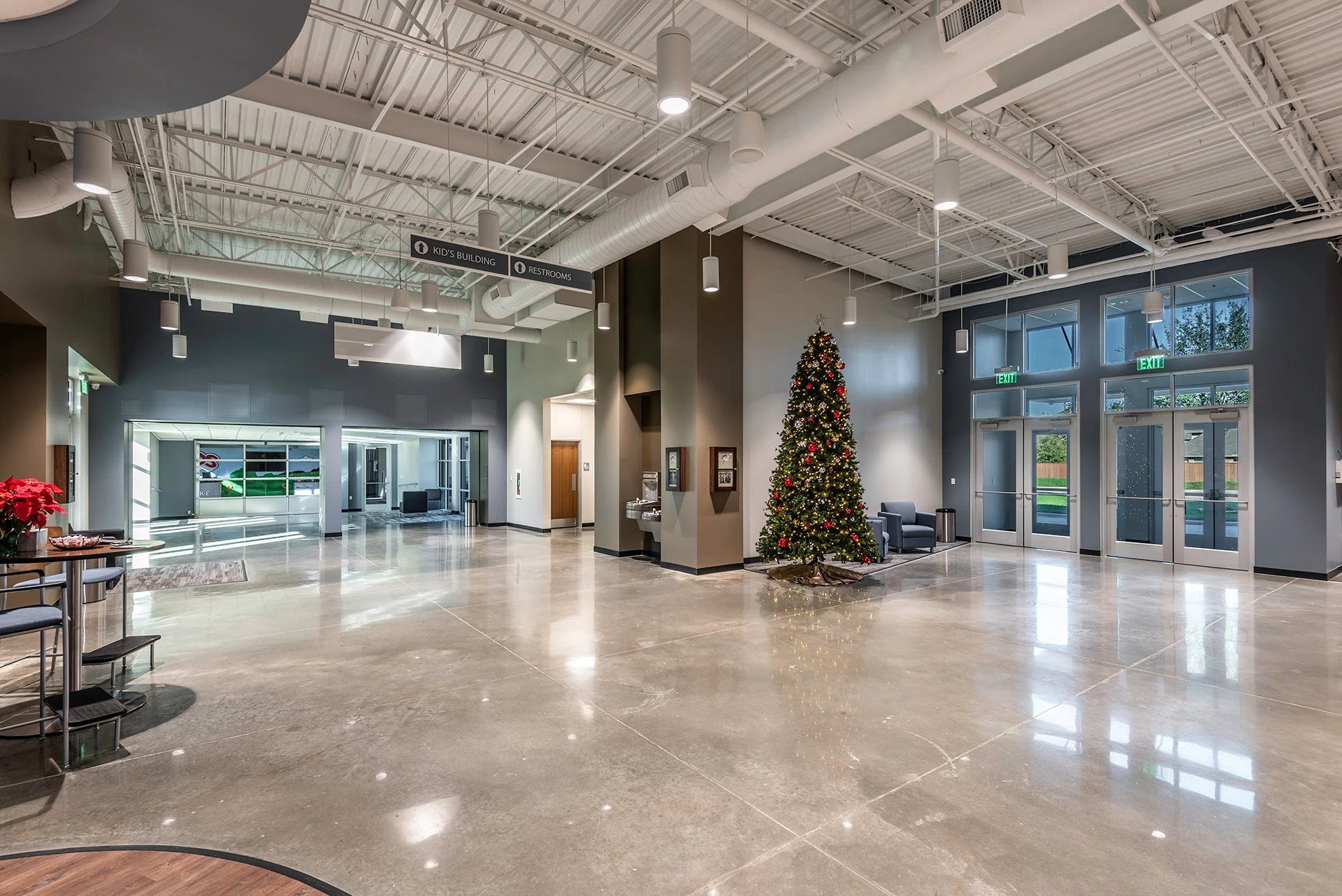 Grand Parkway lobby church building church architect