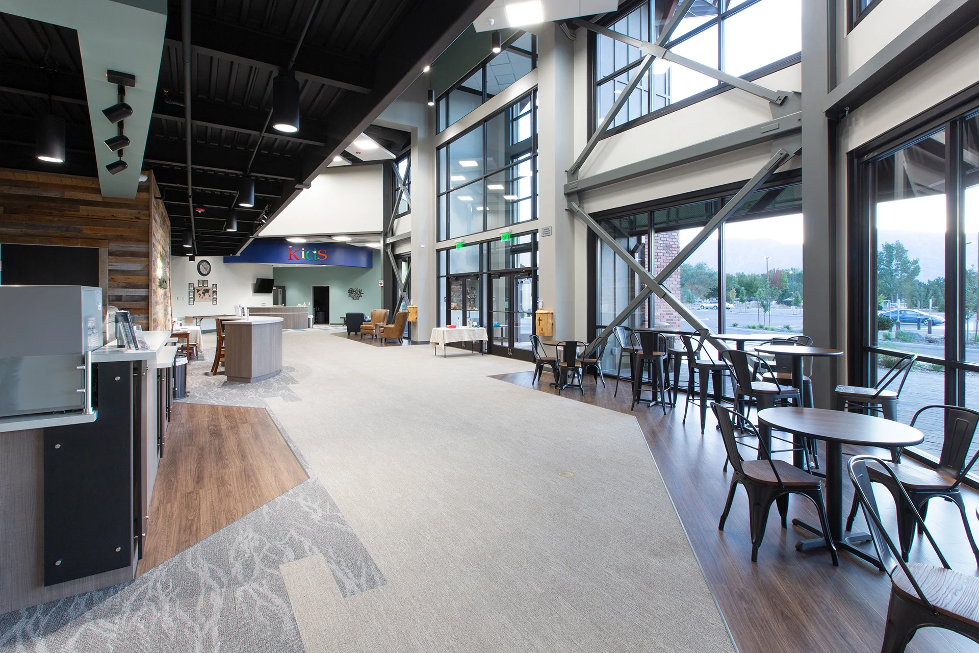 hsf cafe lobby church building church architect