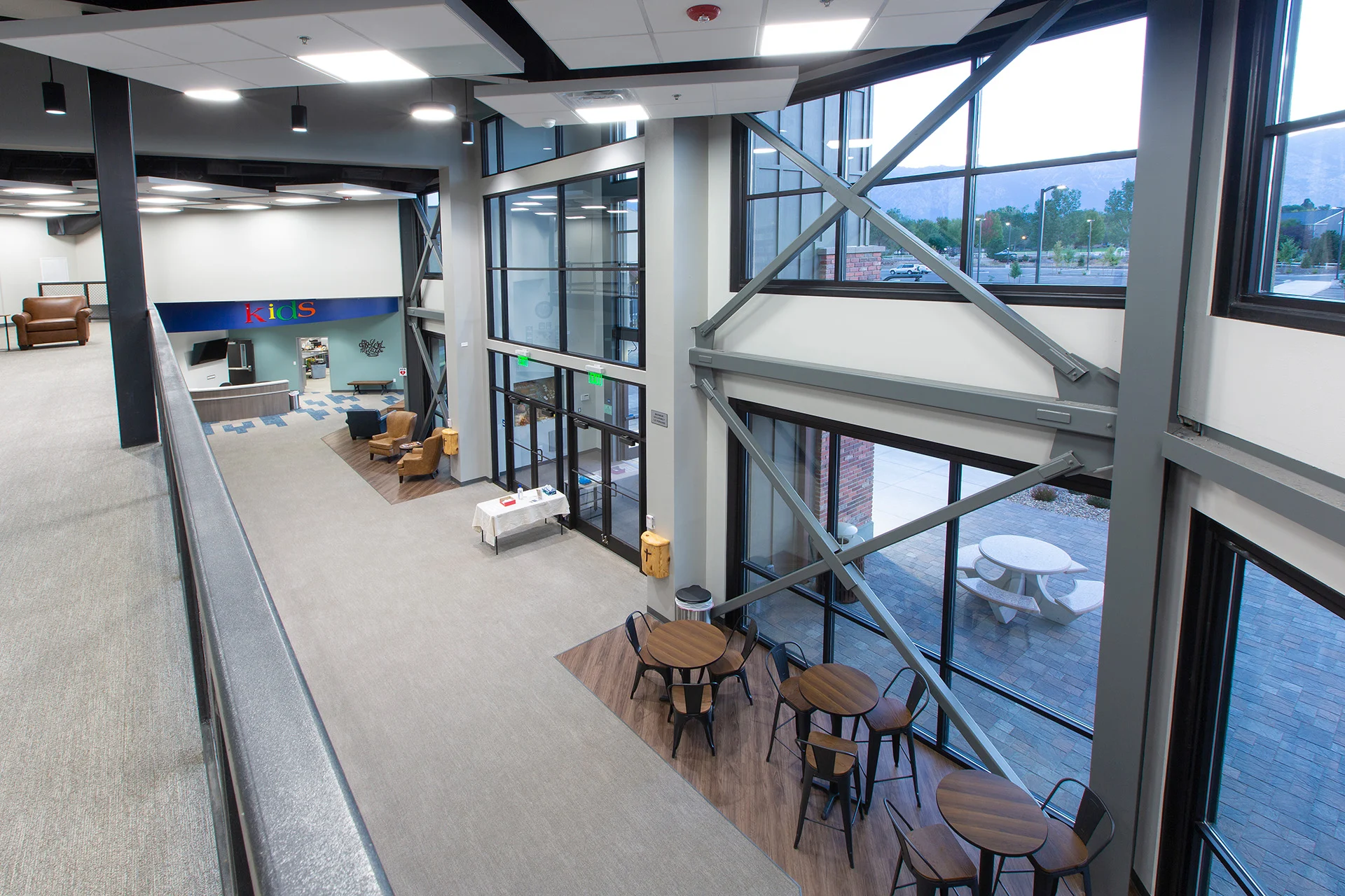 hsf lobby church building church architect