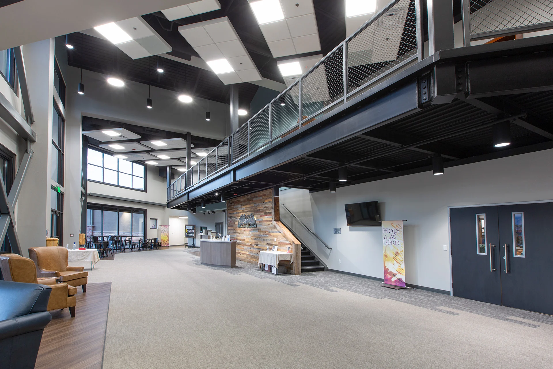 hsf lobby church building church architect