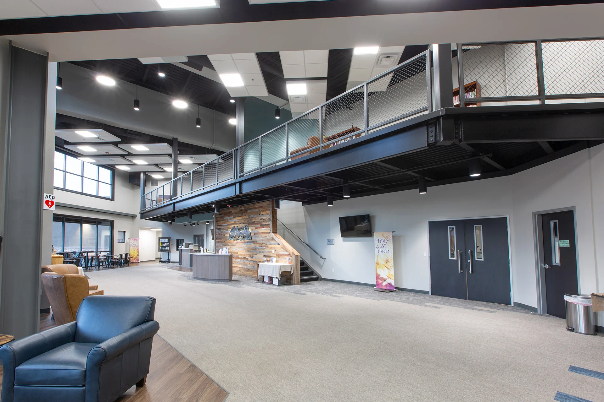 hsf lobby church building church architect