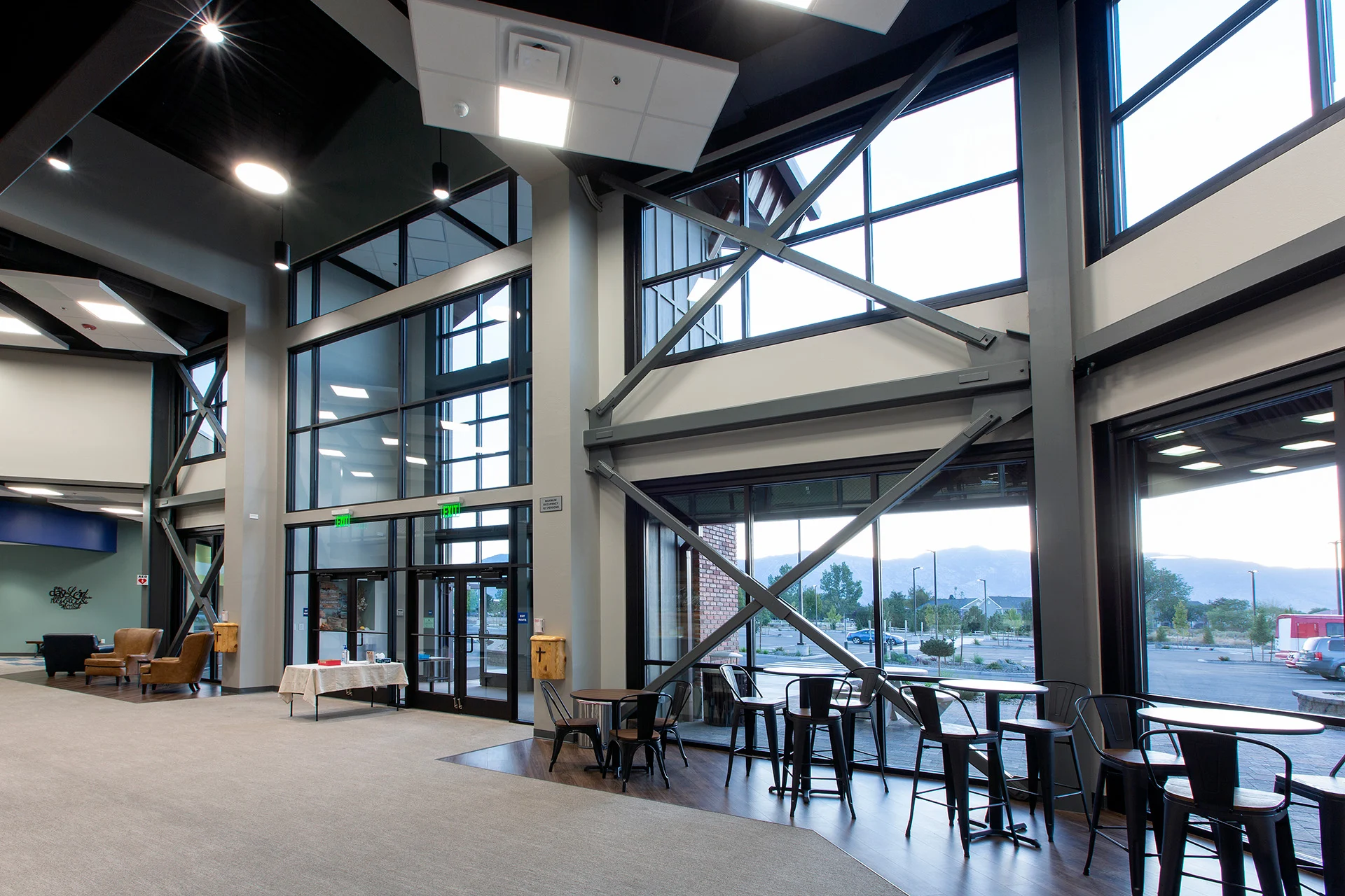 hsf lobby church building church architect