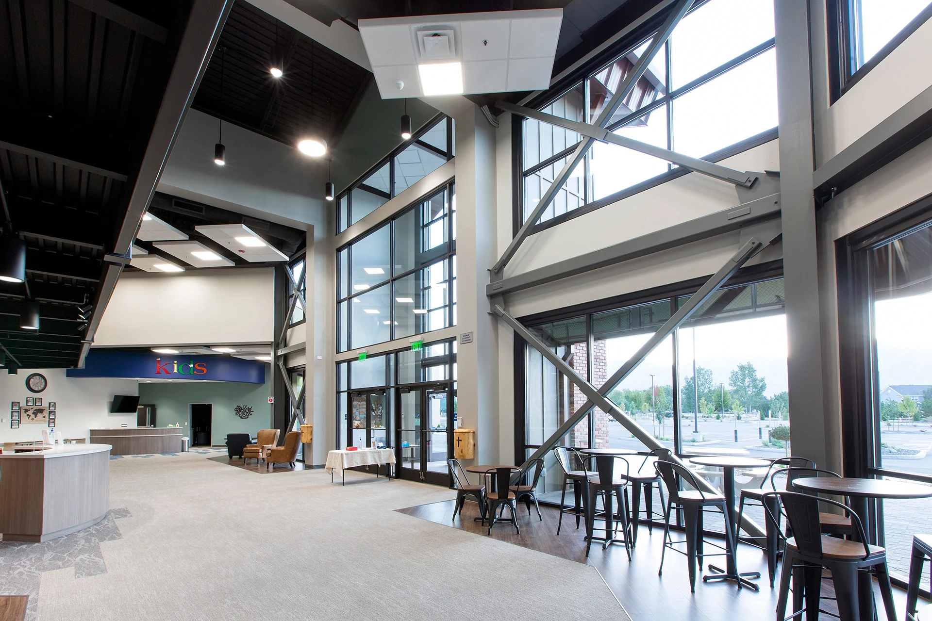 hsf lobby church building church architect