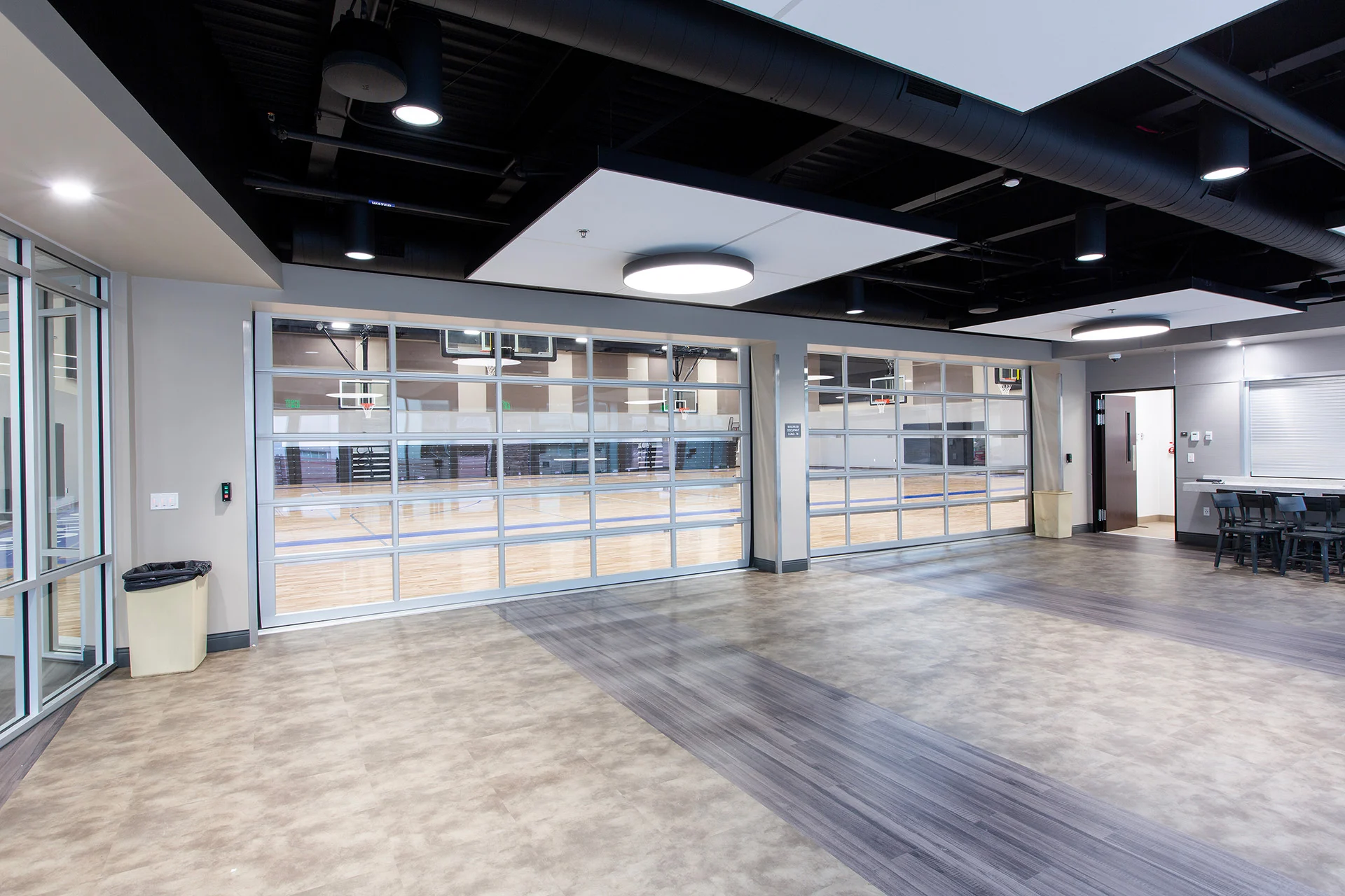 NorthCreek gym looking thru church building church architect